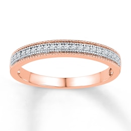 Now + Forever Diamond Anniversary Band 1/10 ct tw Round-cut 10K Rose Gold