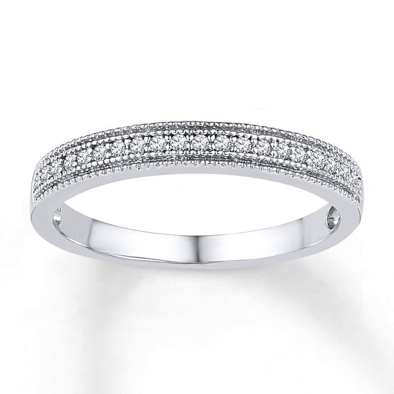 Main Image 1 of Now + Forever Diamond Anniversary Band 1/10 ct tw Round-cut 10K White Gold