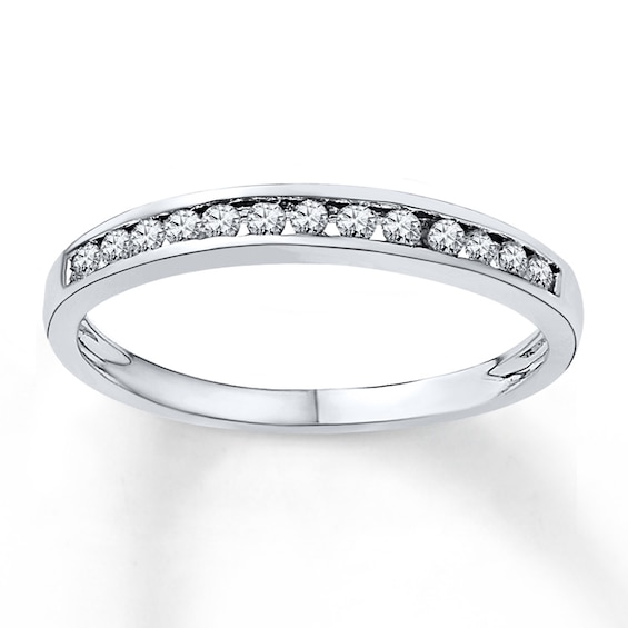 Now + Forever Diamond Anniversary Ring 1/6 ct tw Round-cut 10K White Gold