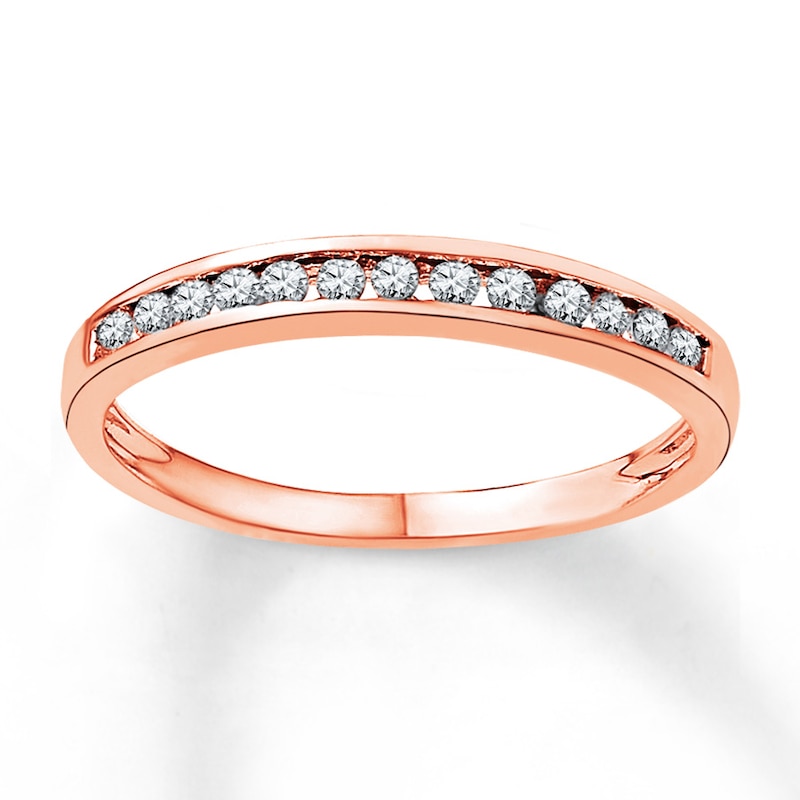 Main Image 1 of Now + Forever Diamond Anniversary Ring 1/6 ct tw Round-cut 10K Rose Gold
