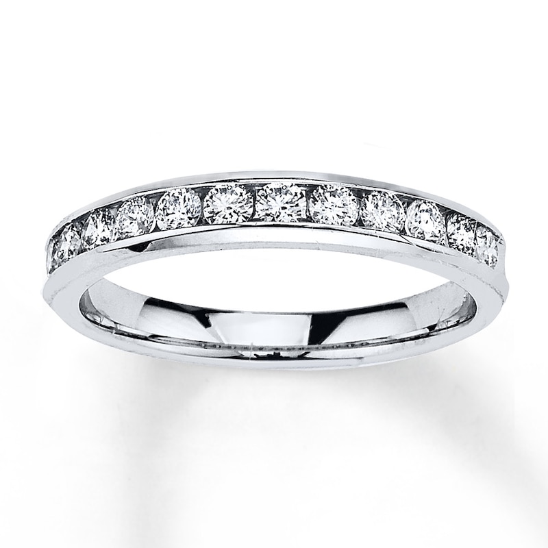Main Image 1 of Diamond Anniversary Band 1/2 ct tw Round-cut 10K White Gold