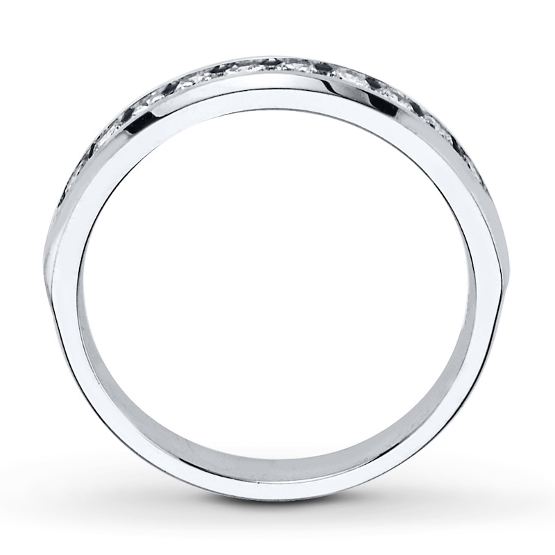 Main Image 2 of Diamond Anniversary Band 1/2 ct tw Round-cut 10K White Gold