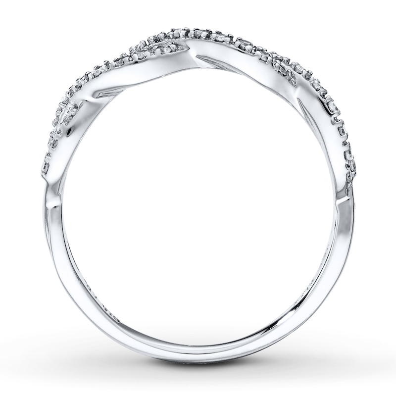 Diamond Anniversary Ring 1/6 ct tw Round-cut 10K White Gold