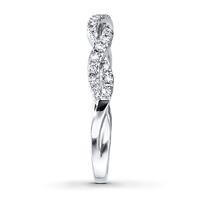 Diamond Anniversary Ring 1/6 ct tw Round-cut 10K White Gold