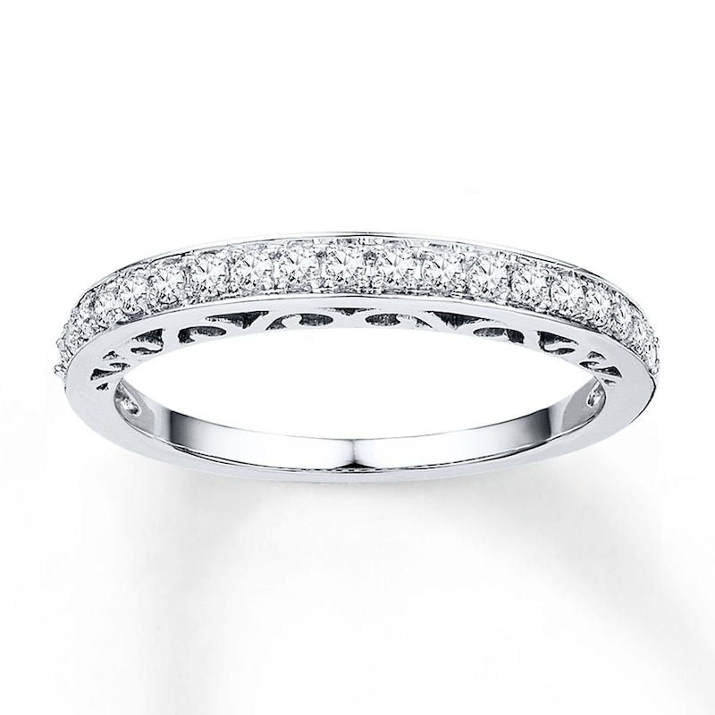 Main Image 1 of Now + Forever Anniversary Band 1/4 ct tw Diamonds 10K White Gold