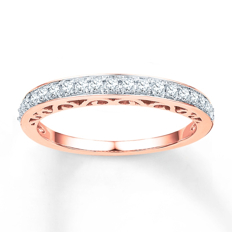 Main Image 1 of Now + Forever Anniversary Band 1/4 ct tw Diamonds 10K Rose Gold