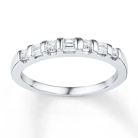 Now + Forever Anniversary Band 1/4 ct tw Diamonds 10K White Gold