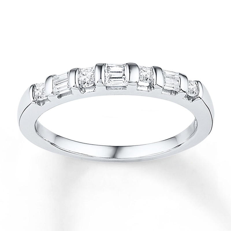 Main Image 1 of Now + Forever Anniversary Band 1/4 ct tw Diamonds 10K White Gold
