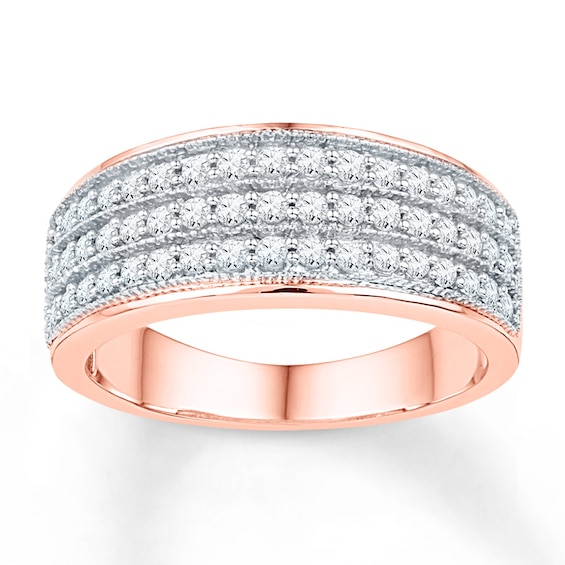 Now + Forever Anniversary Band 1/2 ct tw Diamonds 10K Rose Gold