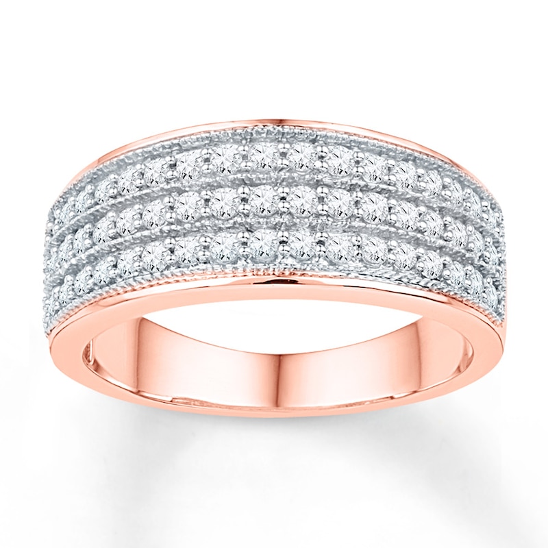Main Image 1 of Now + Forever Anniversary Band 1/2 ct tw Diamonds 10K Rose Gold
