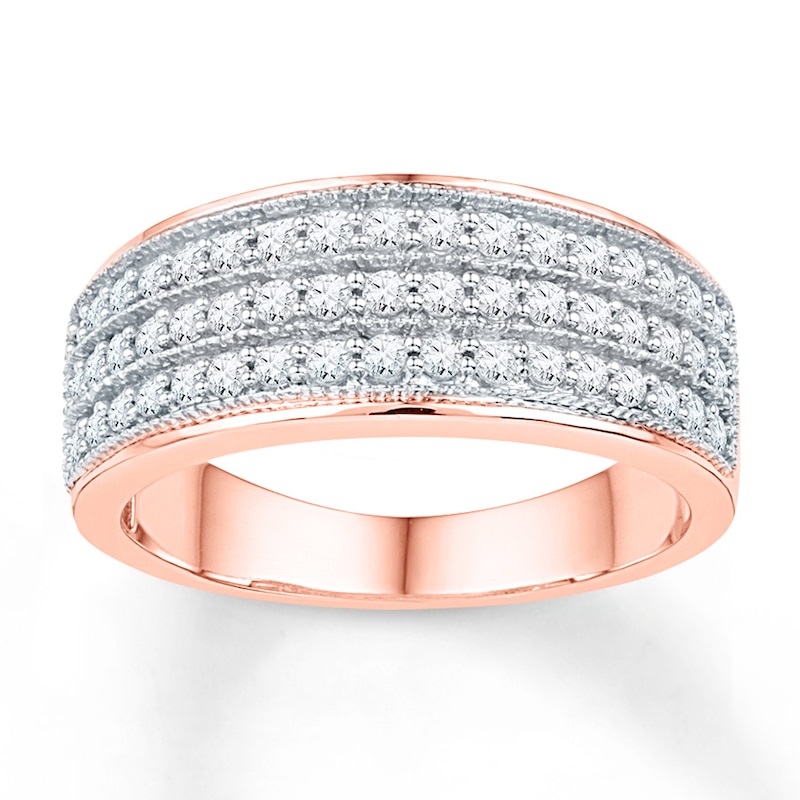 Anniversary Band 1/2 ct tw Diamonds 10K Rose Gold