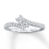 Thumbnail Image 1 of Ever Us Two-Stone Ring 1/2 ct tw Diamonds 14K White Gold