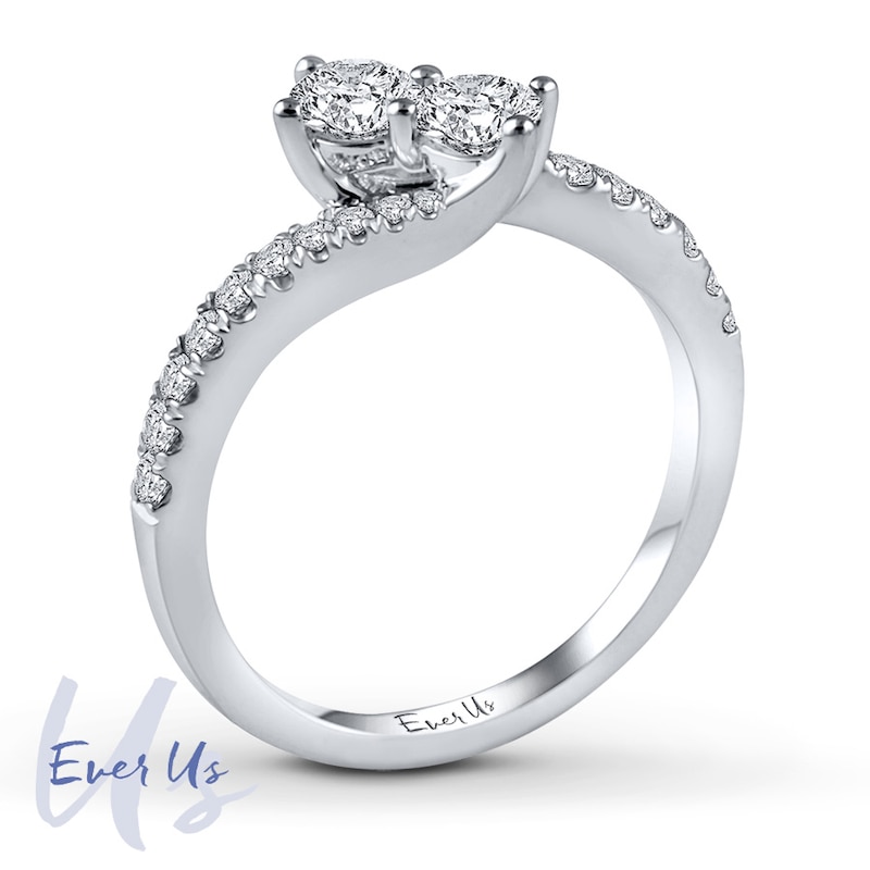 Ever Us Diamond Two-Stone Ring 3/4 ct tw 14K White Gold