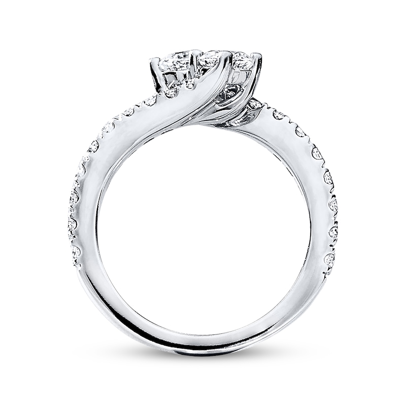 Main Image 4 of Ever Us Two-Stone Anniversary Band 1-1/2 ct tw Diamonds 14K White Gold