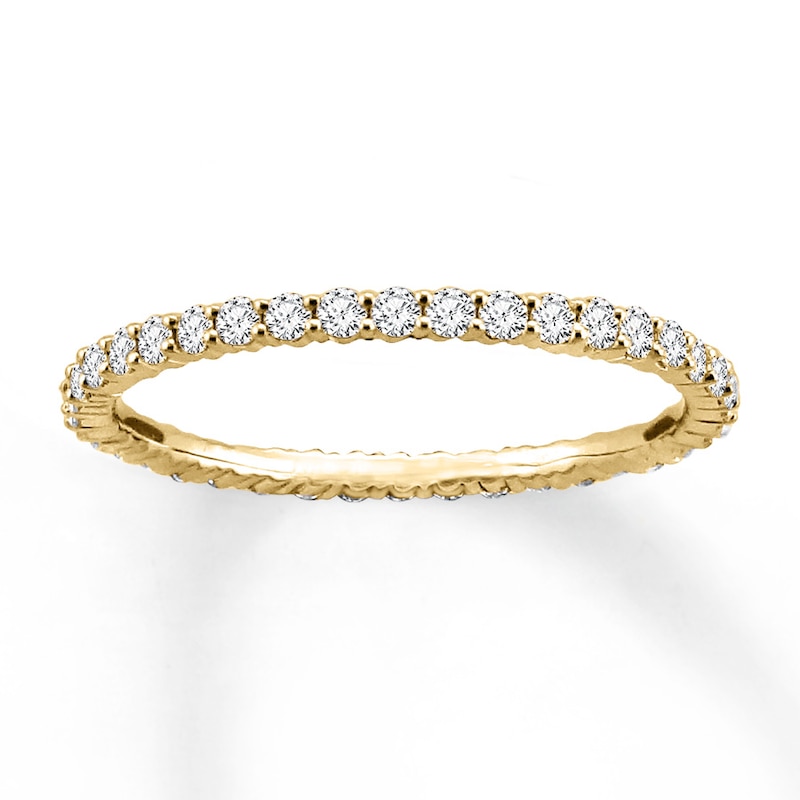 Main Image 1 of Now + Forever Diamond Eternity Ring 1/2 ct tw Round-cut 14K Yellow Gold