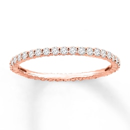 Now + Forever Diamond Eternity Ring 1/2 ct tw Round-cut 14K Rose Gold