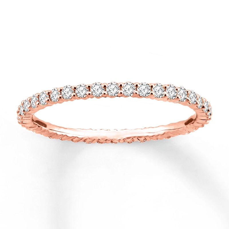 Main Image 1 of Now + Forever Diamond Eternity Ring 1/2 ct tw Round-cut 14K Rose Gold