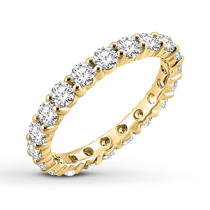 Diamond Eternity Ring 2 ct tw Round-cut 14K Yellow Gold