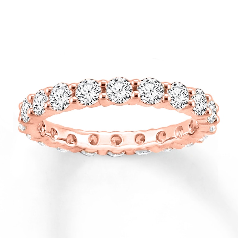 Main Image 1 of Now + Forever Diamond Eternity Ring 2 ct tw Round-cut 14K Rose Gold