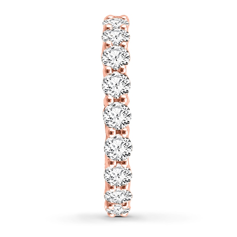 Main Image 3 of Now + Forever Diamond Eternity Ring 2 ct tw Round-cut 14K Rose Gold