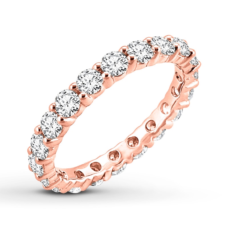 Diamond Eternity Ring 2 ct tw Round-cut 14K Rose Gold