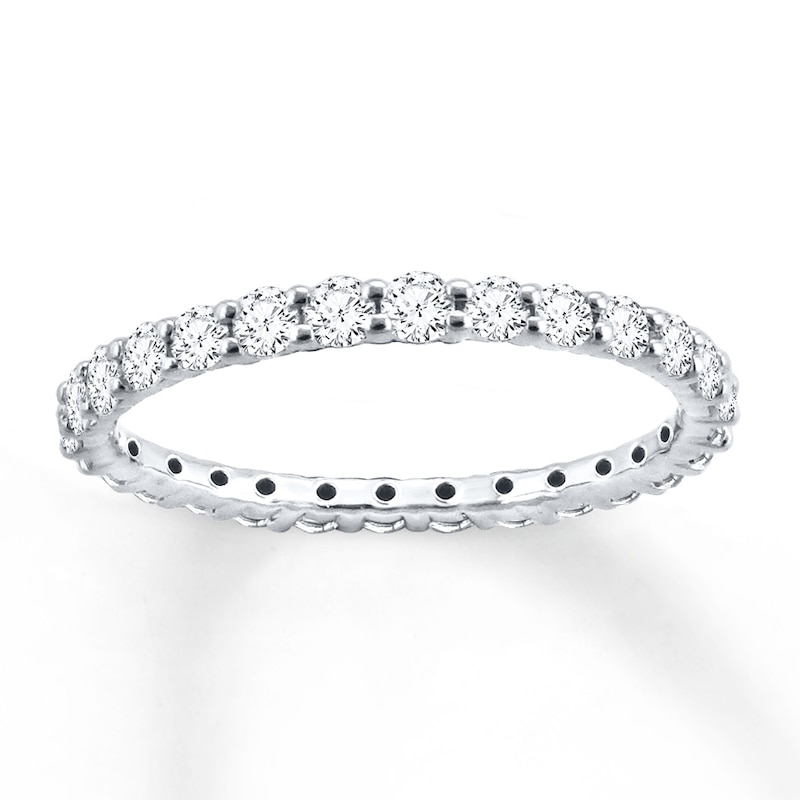 Main Image 1 of Now + Forever Diamond Eternity Ring 1 ct tw Round-cut 14K White Gold