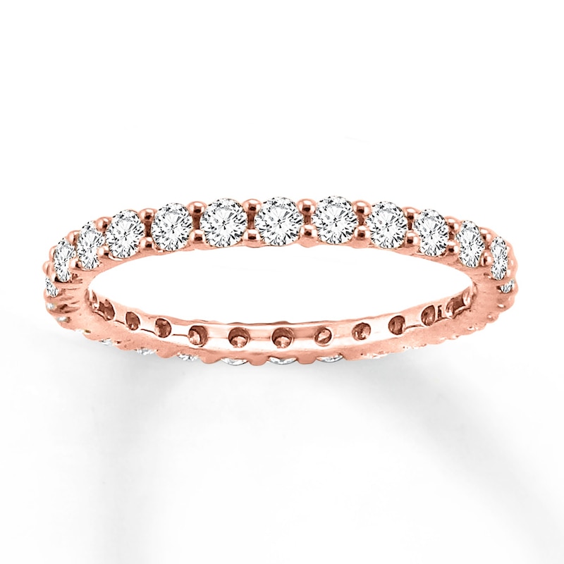 Main Image 1 of Now + Forever Diamond Eternity Ring 1 ct tw Round-cut 14K Rose Gold