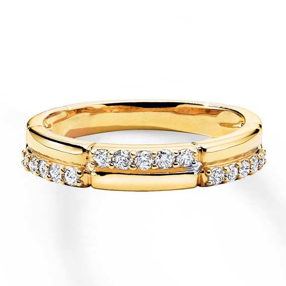 Now + Forever Diamond Anniversary Band 1/4 ct tw Round-cut 10K Yellow Gold