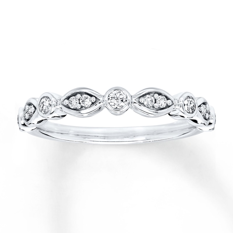 Main Image 1 of Now + Forever Diamond Anniversary Band 1/4 ct tw Round-cut 10K White Gold