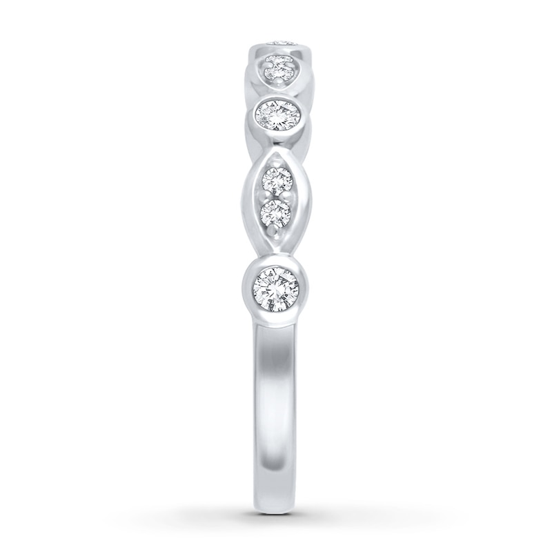 Main Image 3 of Now + Forever Diamond Anniversary Band 1/4 ct tw Round-cut 10K White Gold