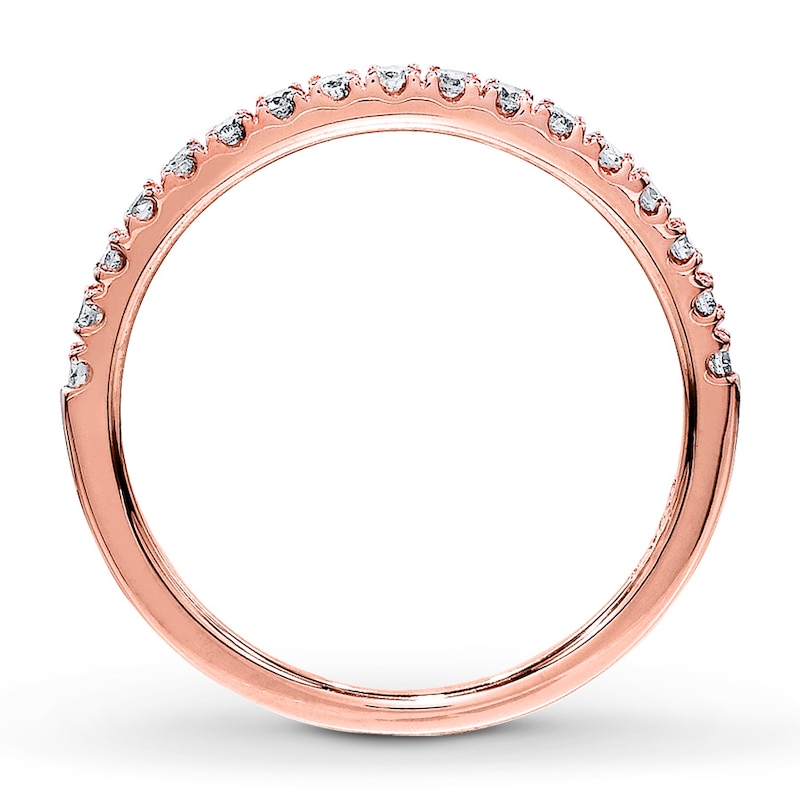 Diamond Wedding Band 1/4 ct tw Round-cut 10K Rose Gold