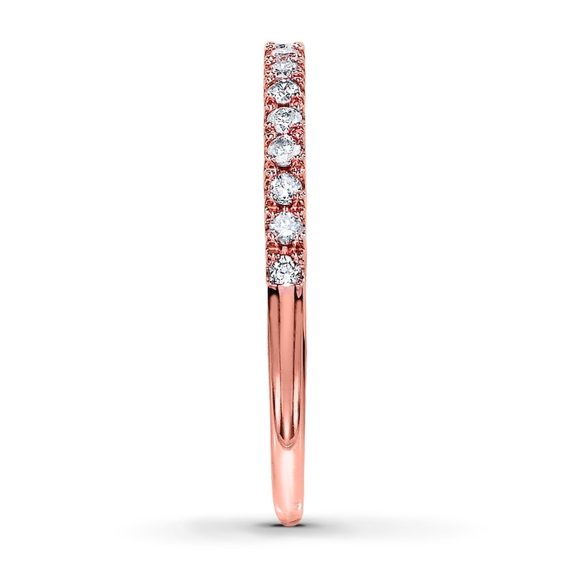 Diamond Wedding Band 1/4 ct tw Round-cut 10K Rose Gold