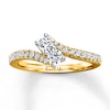 Thumbnail Image 1 of Ever Us Two-Stone Ring 1/2 ct tw Diamonds 14K Yellow Gold