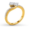 Thumbnail Image 2 of Ever Us Two-Stone Ring 1/2 ct tw Diamonds 14K Yellow Gold