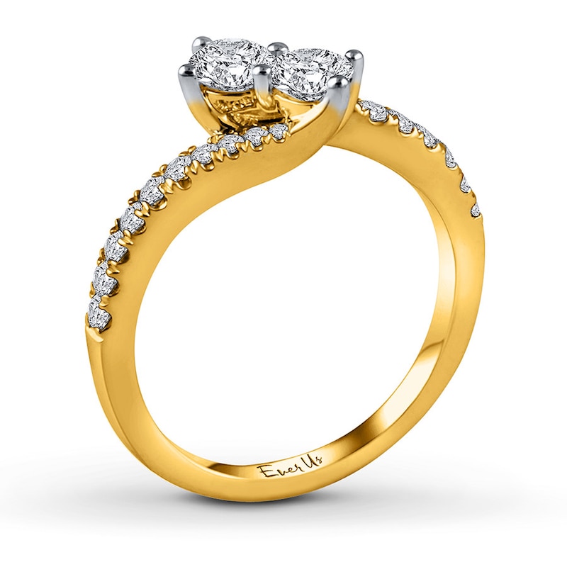 Ever Us Two-Stone Ring 3/4 ct tw Diamonds 14K Yellow Gold