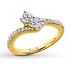 Thumbnail Image 2 of Ever Us Two-Stone Ring 3/4 ct tw Diamonds 14K Yellow Gold