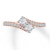 Thumbnail Image 1 of Ever Us Two-Stone Ring 3/4 ct tw Diamonds 14K Rose Gold