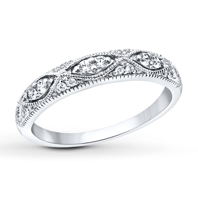 Diamond Anniversary Band 1/5 ct tw Round-cut 10K White Gold