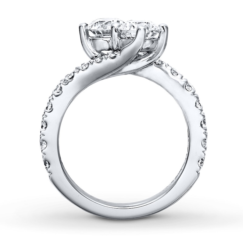 Main Image 2 of Ever Us Two-Stone Ring 2-1/2 ct tw Diamonds 14K White Gold