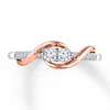 Thumbnail Image 4 of Ever Us Two-Stone Ring 1/2 ct tw Diamonds 14K Two-Tone Gold