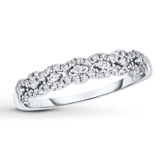 Now + Forever Diamond Anniversary Band 1/3 ct tw Round-cut 10K White Gold
