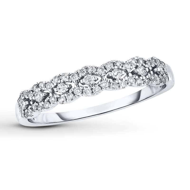 Diamond Anniversary Band 1/3 ct tw Round-cut 10K White Gold