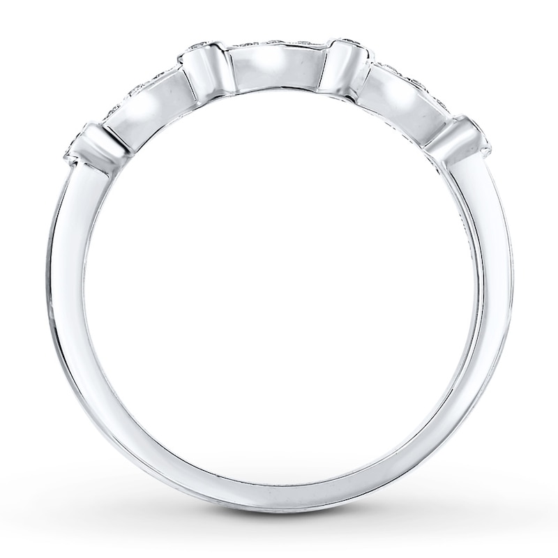 Diamond Anniversary Band 1/10 ct tw Round-cut 10K White Gold