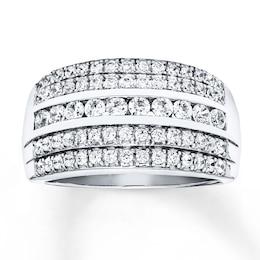 Now + Forever Diamond Anniversary Ring 1 ct tw Round-cut 14K White Gold