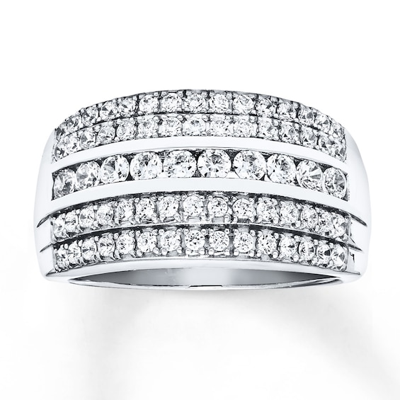 Now + Forever Diamond Anniversary Ring 1 ct tw Round-cut 14K White Gold