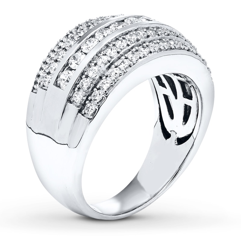 Diamond Anniversary Ring 1 ct tw Round-cut 14K White Gold