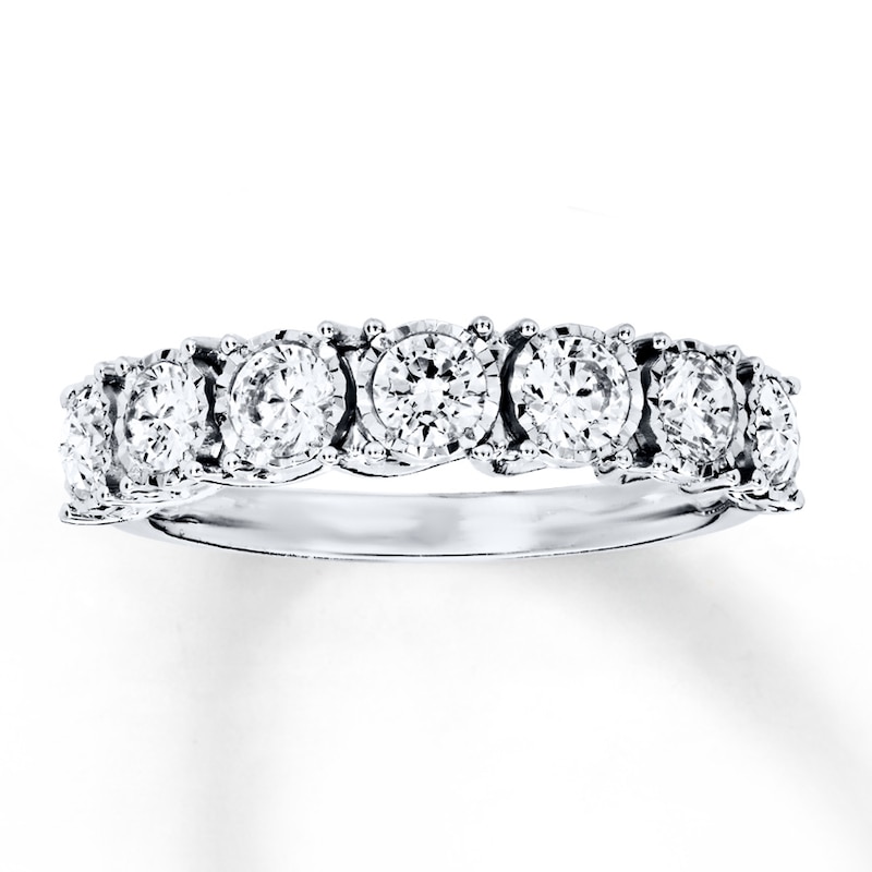 Diamond Anniversary Band 1 ct tw Round-cut 10K White Gold