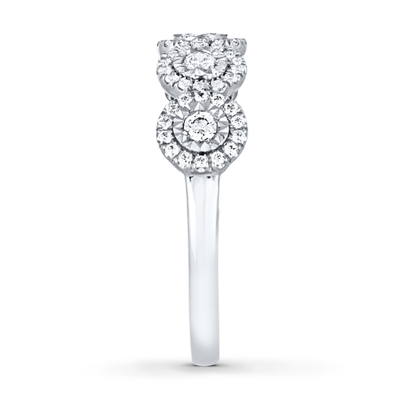 Main Image 2 of Now + Forever Diamond Anniversary Band 1/2 ct tw Round-cut 14K White Gold