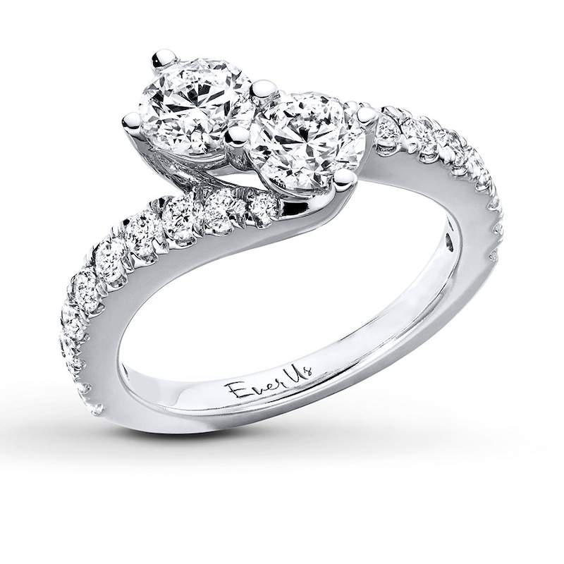 Main Image 3 of Ever Us Two-Stone Diamond Ring 2 ct tw 14K Gold