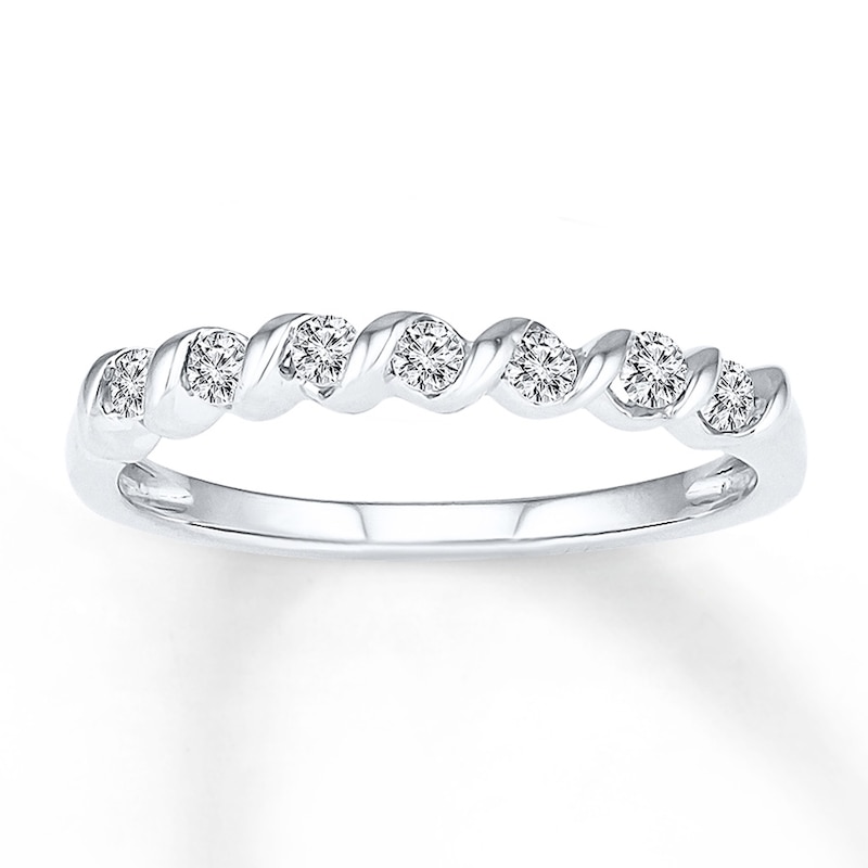 Main Image 1 of Diamond Ring 1/5 ct tw Round-cut Sterling Silver